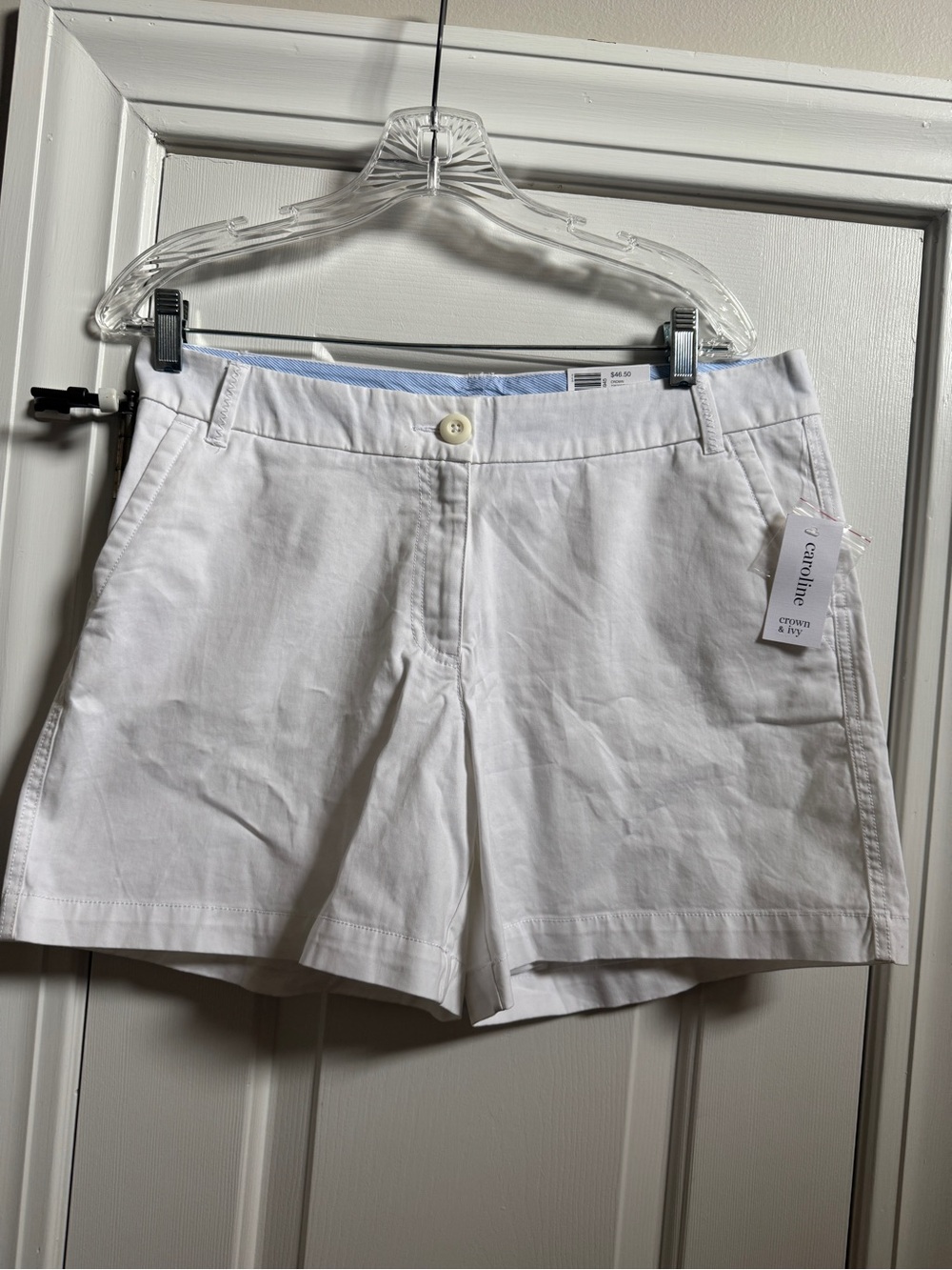 crown & ivy White Women's Cotton-Blend Shorts
